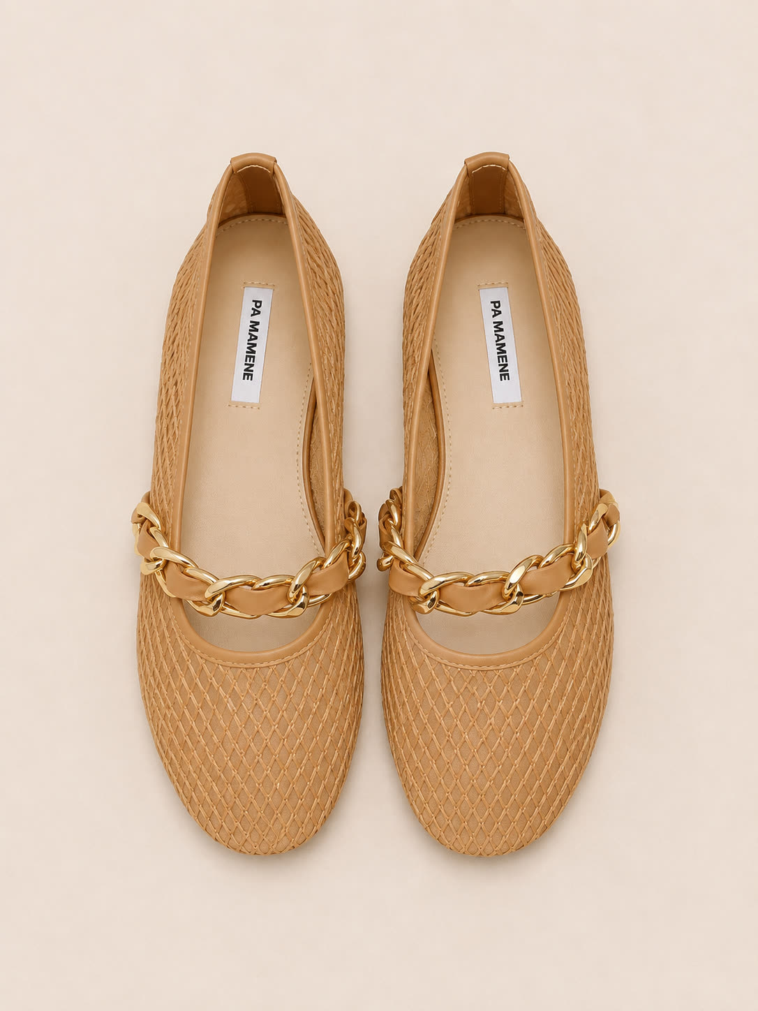 Woven Gold Chain Flats